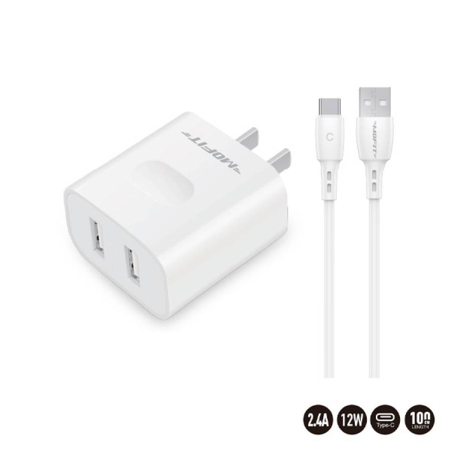 M2USB-12W-1T TRAVEL CHARGER SET